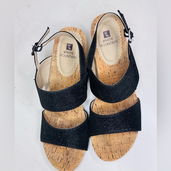 Women’s Alexus Fabric Open Toe Casual Platform Cork Wedge Sandals - Picture 3 of 9